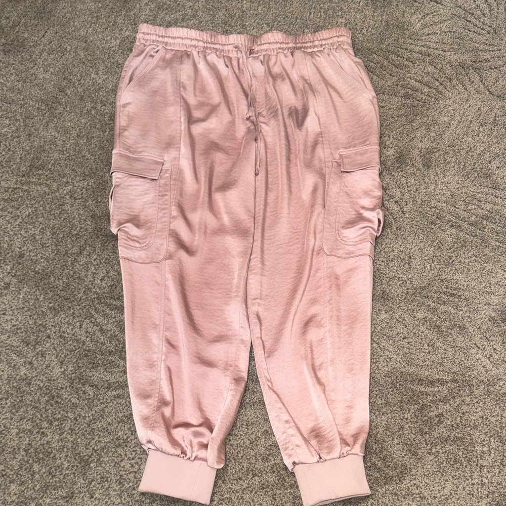 Women’s Pink Cargo Joggers